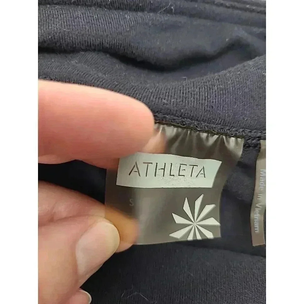 Athleta Knit Skirt Women's Size Small Black Ruffle Skirt - Picture 7 of 9